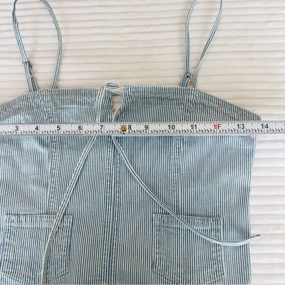 American Eagle Outfitters Denim Crop Tie Front Camisole XS - Picture 6 of 10